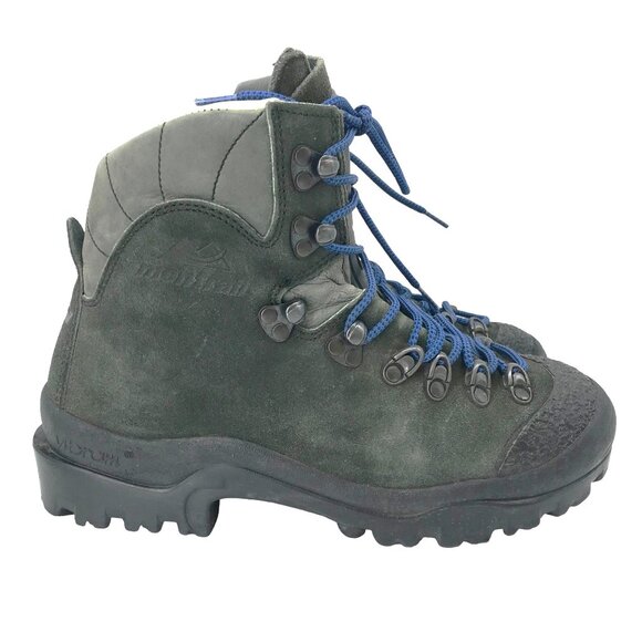 MONTRAIL Hiking Boots Womens 7.5/38.5 Green Leather Vibram Sole Made In Italy - Picture 1 of 16